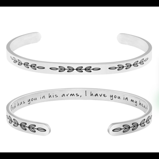 Joycuff God Has You In His Arms, I Have You In My Heart Hidden Message Bracelet